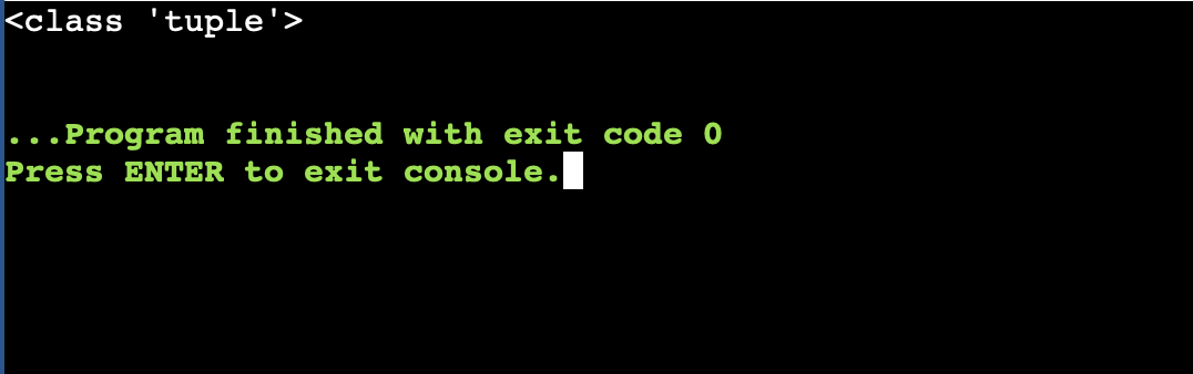 Python Tuples Type